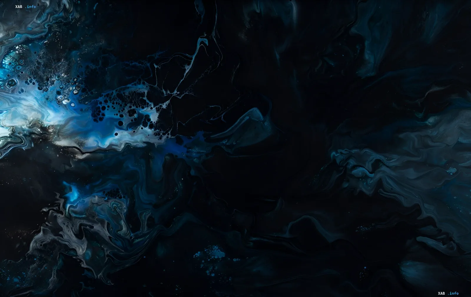 Abstract depiction of dark matter as blue and black flows, symbolizing hidden dimensions and cosmic mystery